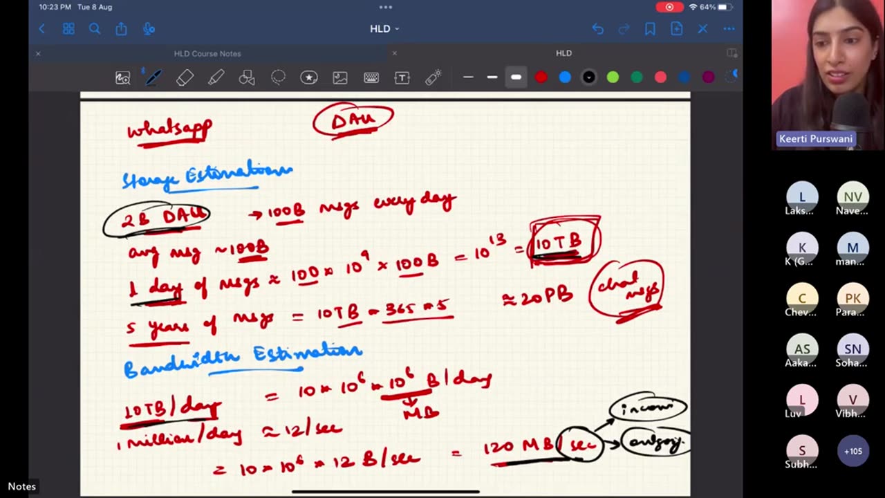 Class 10 - Capacity Estimation, Revision HLD KP