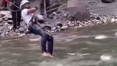 🤯🌊 You Won't Believe How This Person Crosses a River! | FunFM