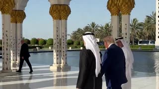 President Donald Trump on a tour of the Sheikh Zayed Grand Mosque