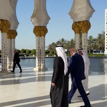 President Donald Trump on a tour of the Sheikh Zayed Grand Mosque