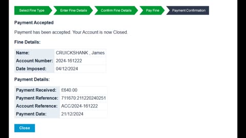 Court fine accepted Dec 2024