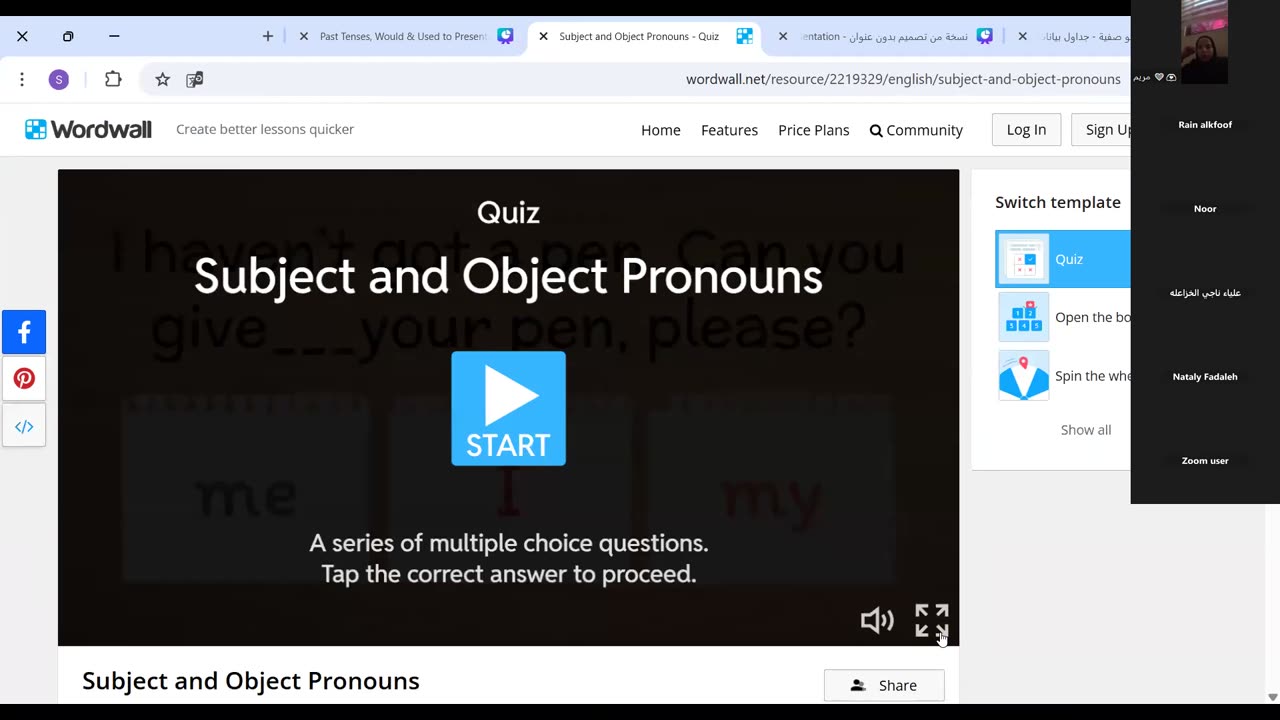 personal pronouns