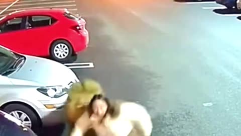 CCTV Footage Lion Attacks Woman #lionattack #CCTV #SecurityCamera
