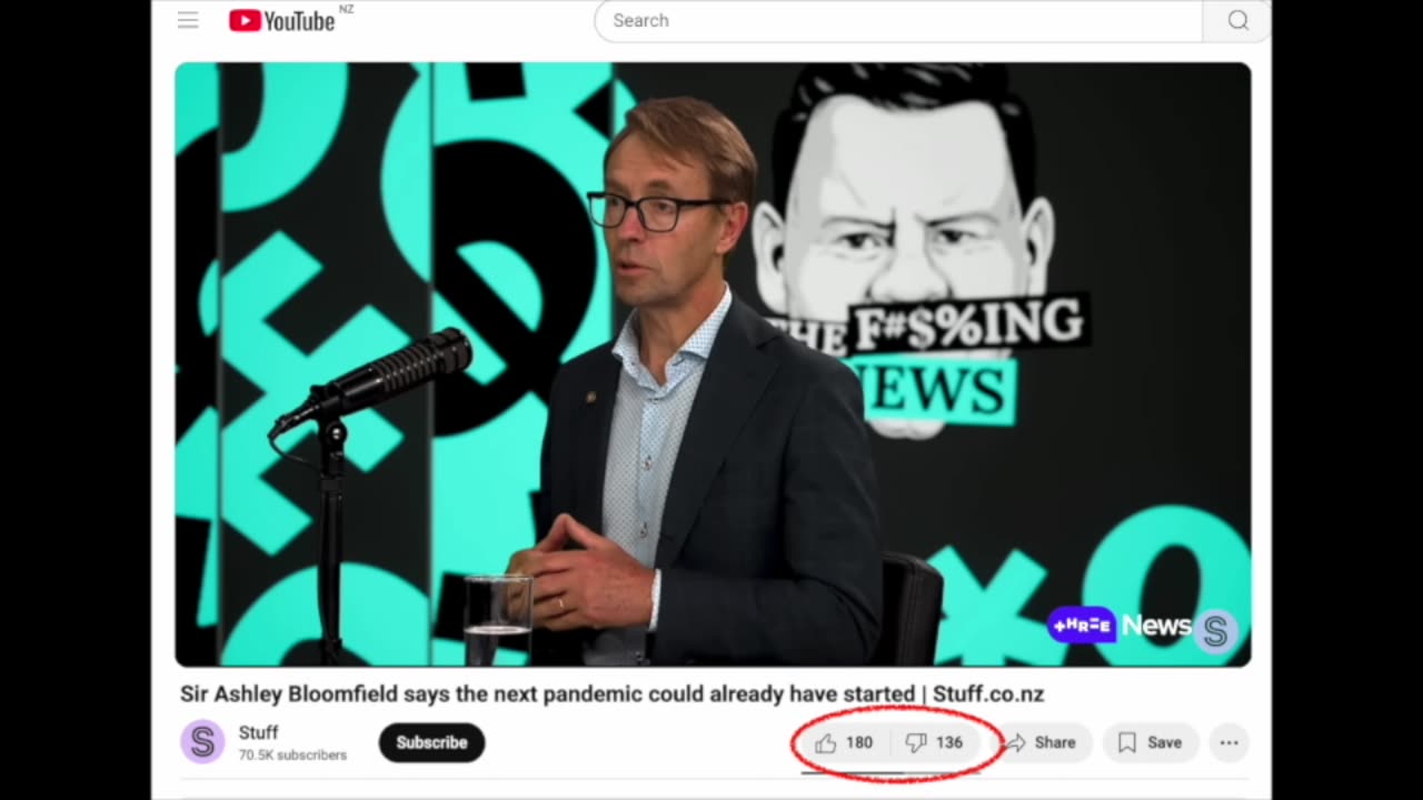 Likes V. Dislikes on Ashley Bloomfield Predicting Next 'Pandemic' (See Description Box)