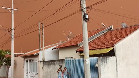 Sandstorm Covers Brazilian Skies