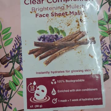 Promoting face sheet mask of a popular brand