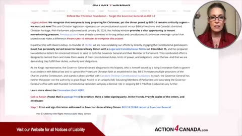 Call to Action: Stop Bill C9 - Write the Governor General and MPs
