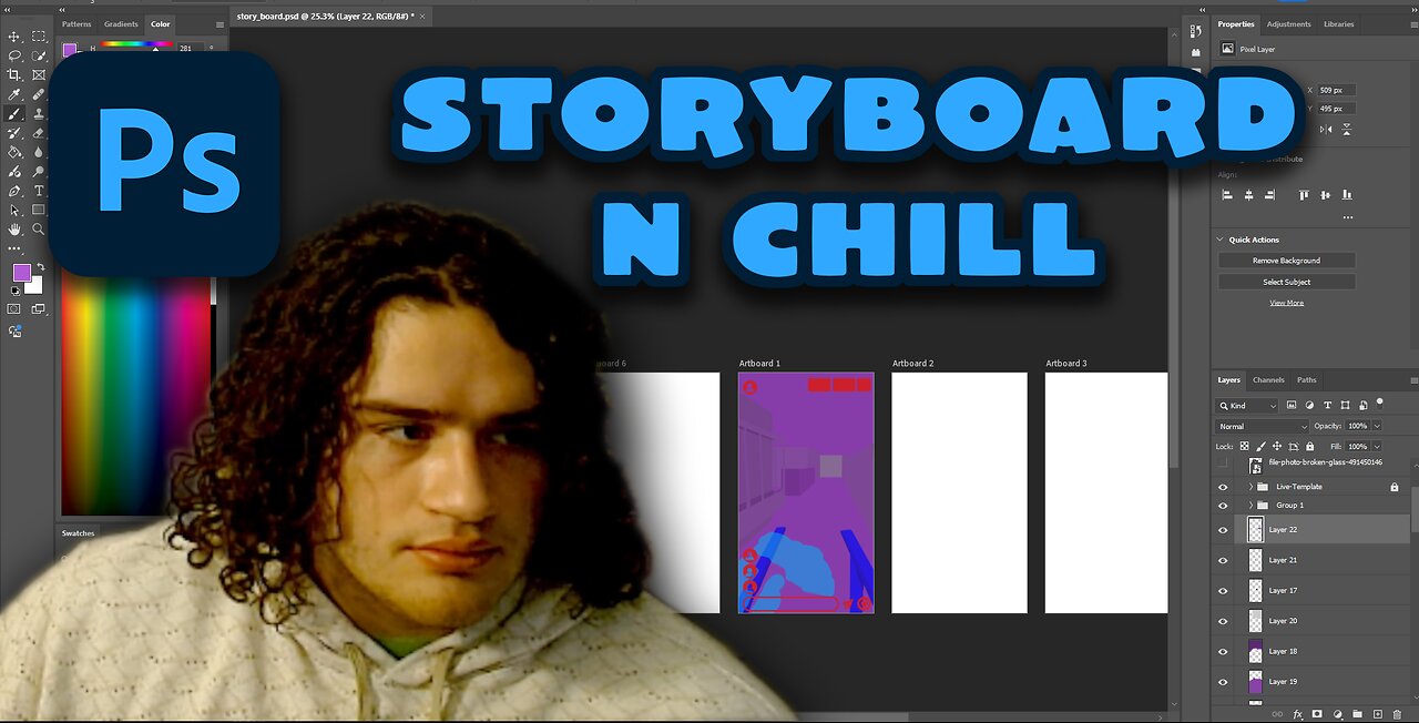 Storyboarding concepts and watching content