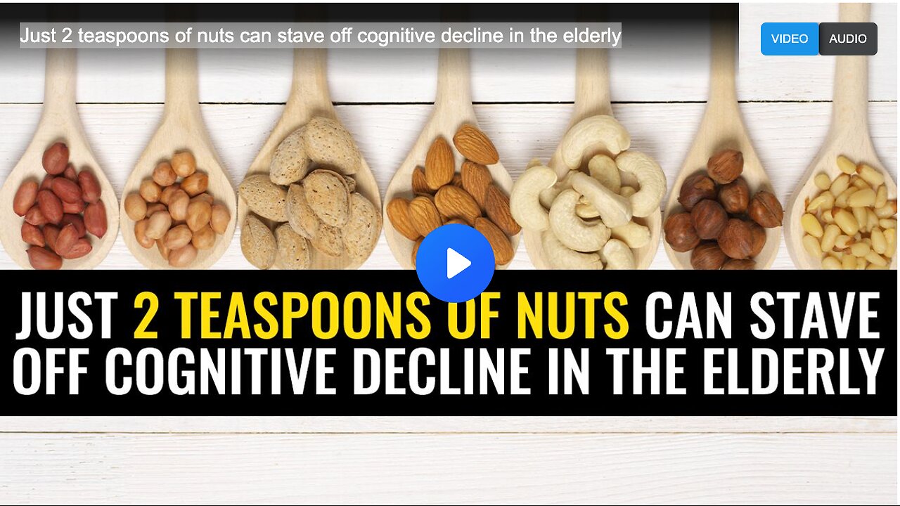 Just 2 teaspoons of nuts can stave off cognitive decline in the elderly