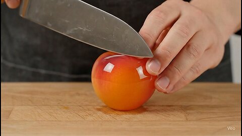 Cutting Glass Peach ASMR 🍑 Oddly Satisfying AI Relaxation Video