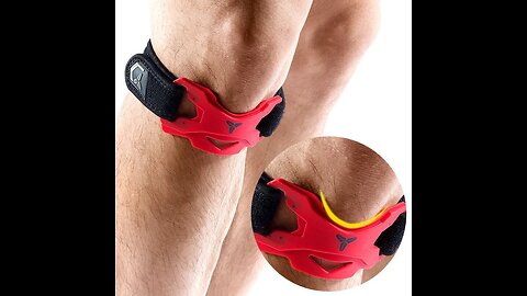 Patella Knee Brace Stabilization Strap, with Elastic Silicone Pad, Breathable & Adjustable Design