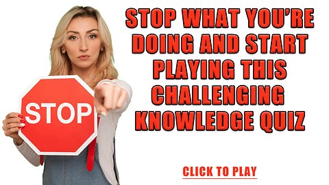 Stop what you're doing