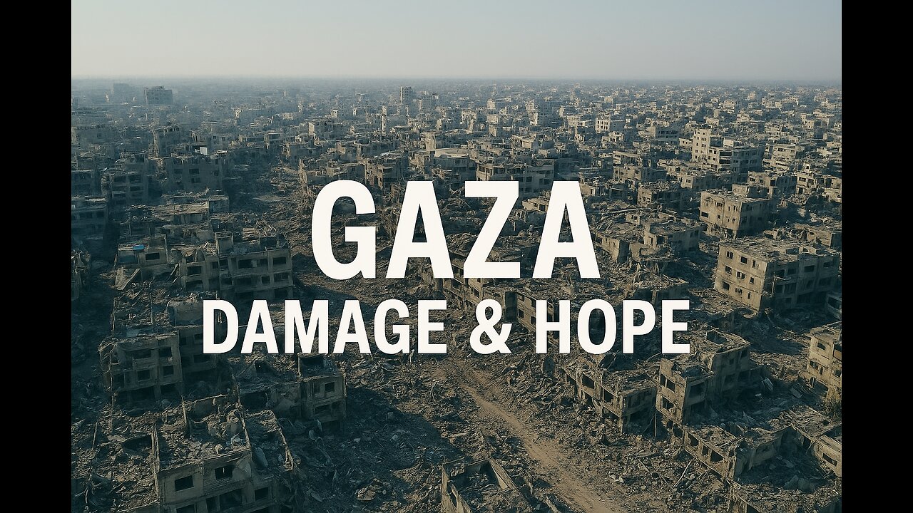 Aerial views of GAZA damage & mass destruction