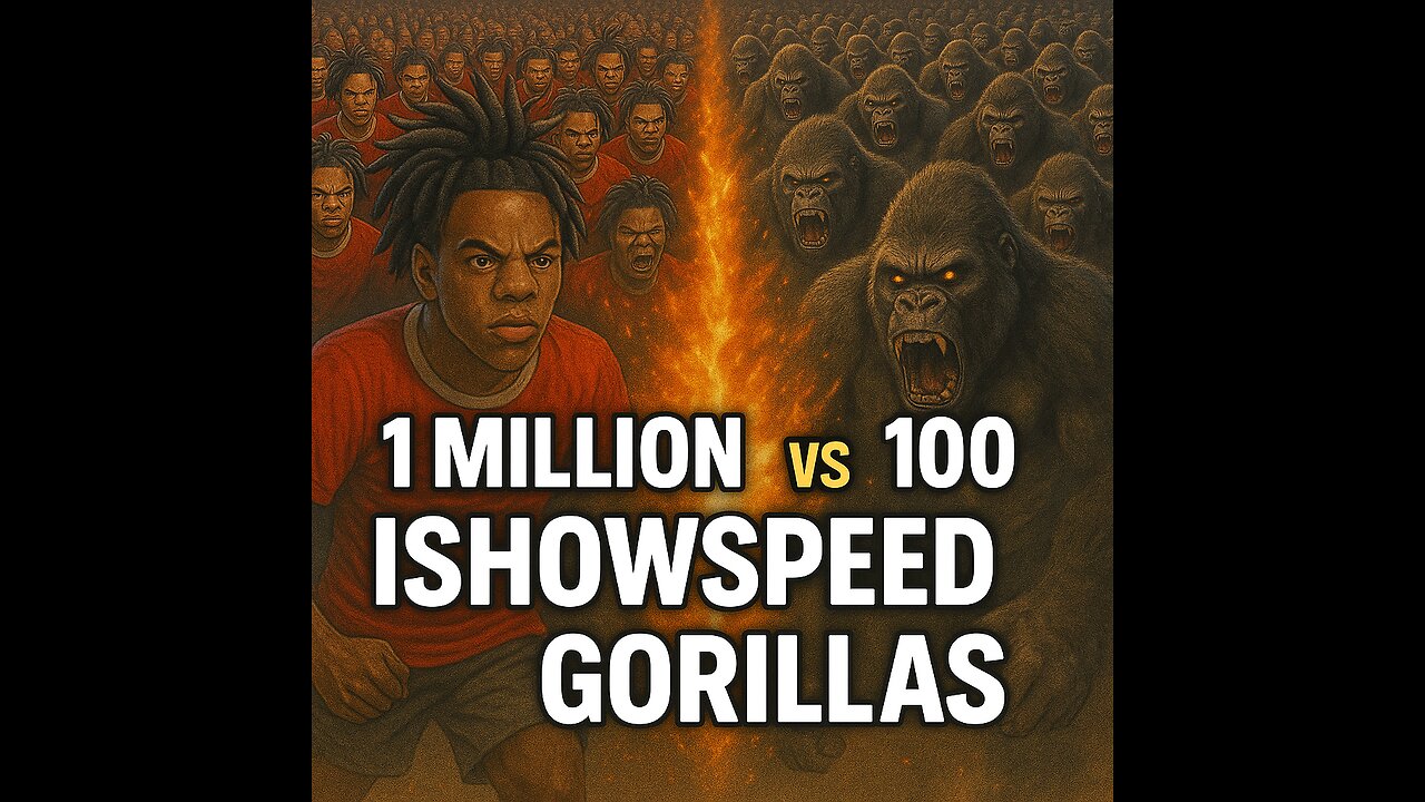 1,000,000 Ishowspeed VS 100 Gorillas ! 😱 Who will win ? 🤔