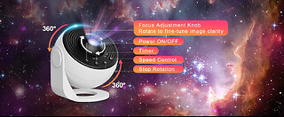 Galaxy Projector, 13 in 1 Planetarium Star Projector for Bedroom Decor, 360° Rotating