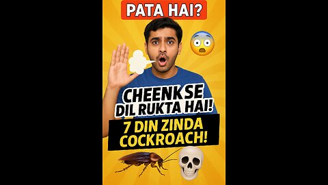 PATA HAI? Cheenk Se Dil Rukta Hai! 😱 | 7 Din Zinda Cockroach! 🪳💀 #shorts