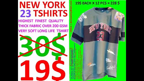 New York 23 thick heavy long life tshirts 19$ with including delivery USA UK ALL EUROPE at your home