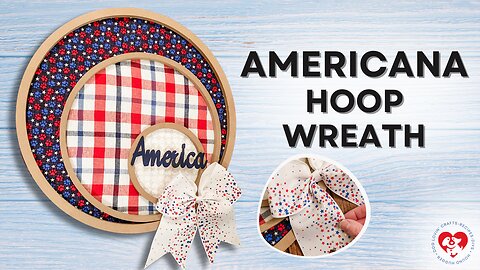 DIY Patriotic Wreath with Wooden Hoops | Easy 4th of July Craft