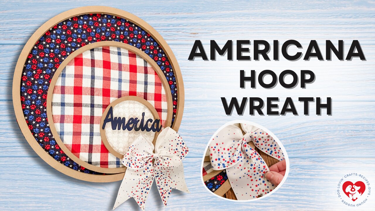 DIY Patriotic Wreath with Wooden Hoops | Easy 4th of July Craft