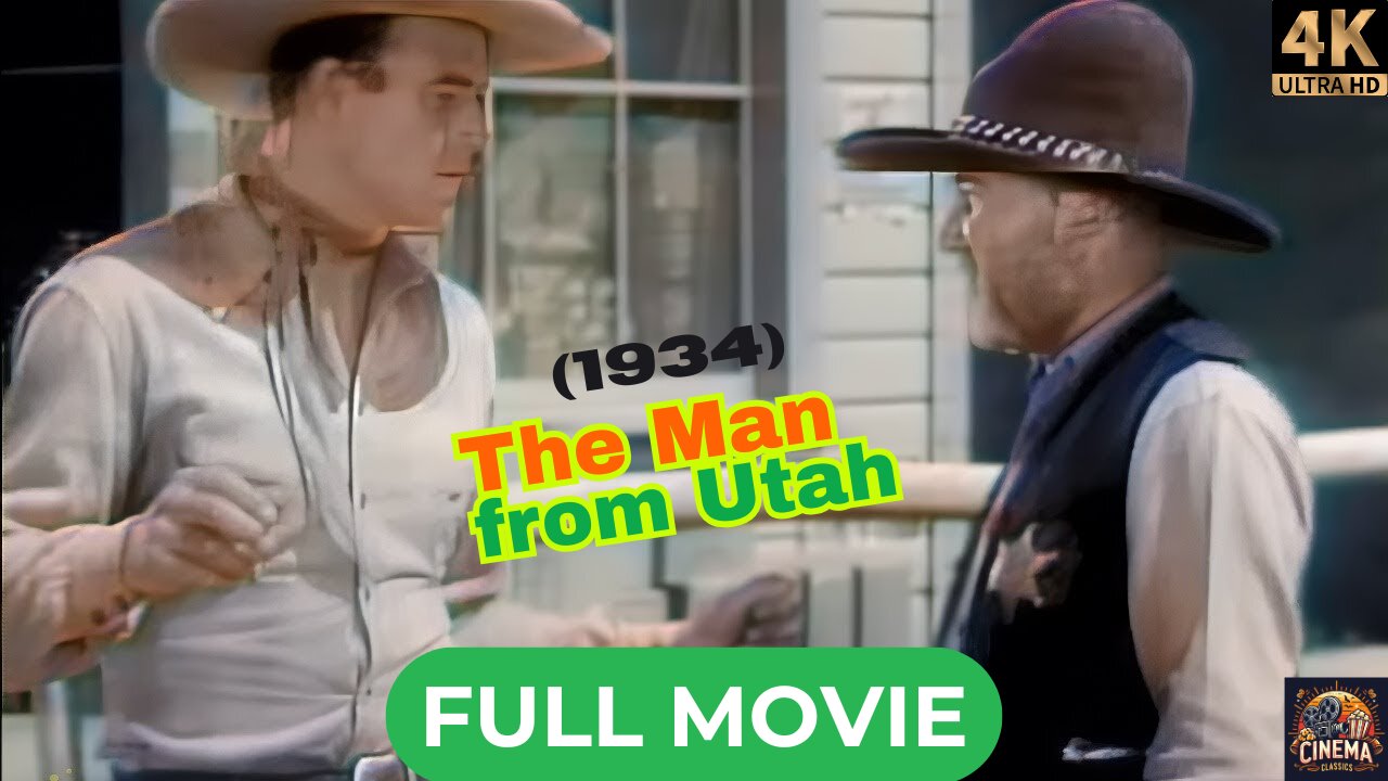 The Man from Utah (1934) | John Wayne | 4K Colorized Western Movie