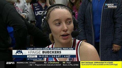 Paige Bueckers, Geno Auriemma interview after win | NCAA women's basketball tournament UConn Huskies