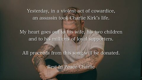 😭 HE WROTE THIS FOR CHARLIE KIRK 😭