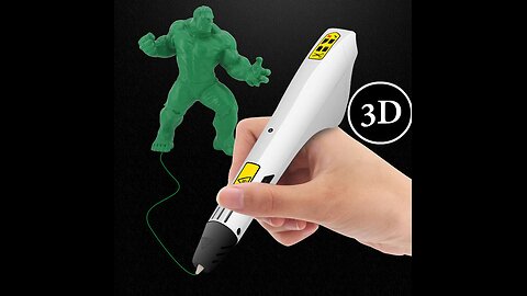 3D Printing Pen With 4 PLA 10m Filament Refills, For Kid & Art Lover
