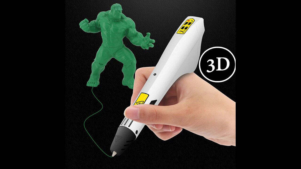 3D Printing Pen With 4 PLA 10m Filament Refills, For Kid & Art Lover