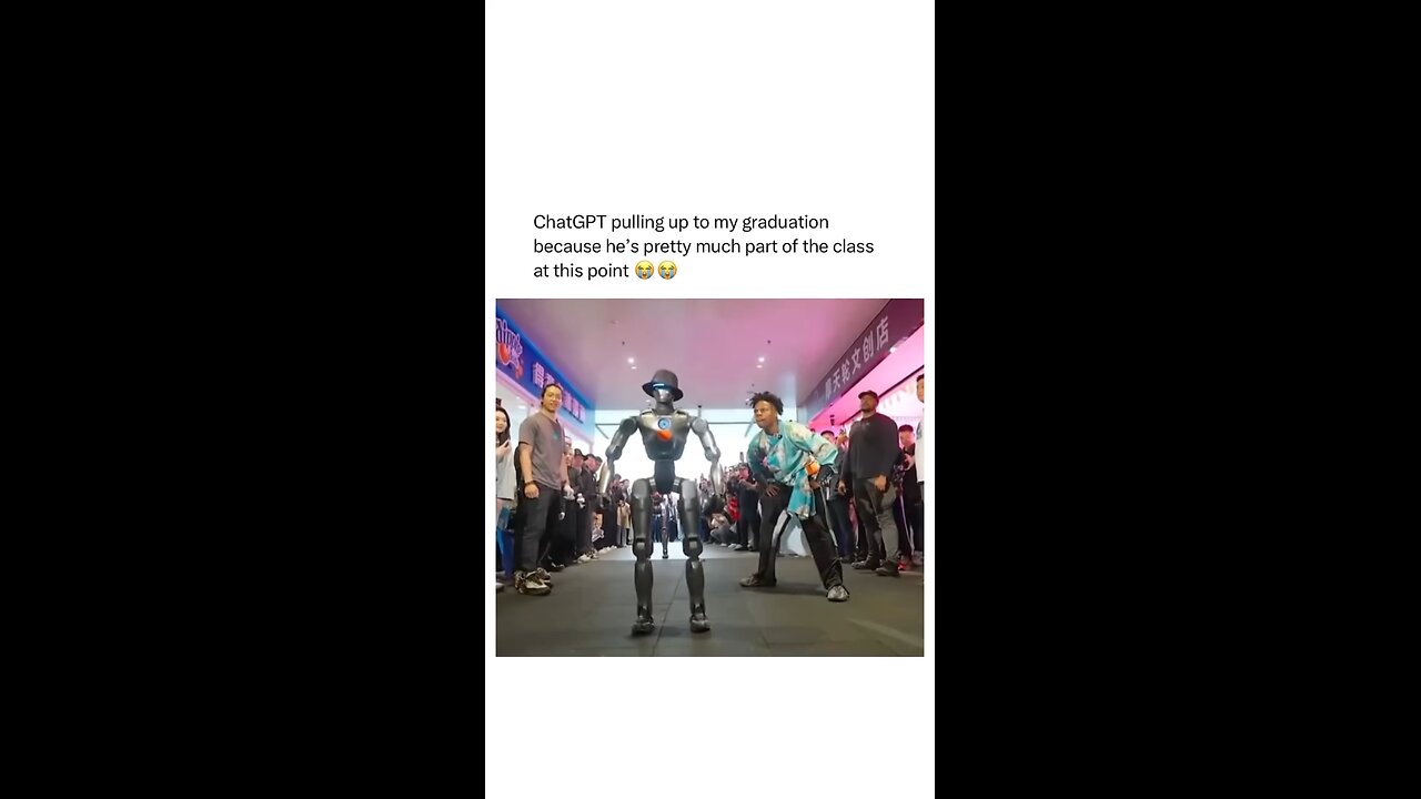 ChatGPT pulling up to my graduation because he's pretty much part of the class at this point