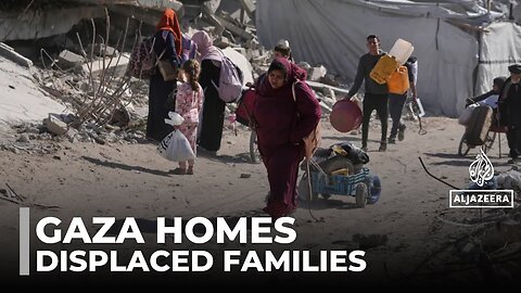 Gaza homes reduced to rubble_ displaced families shelter in ruins