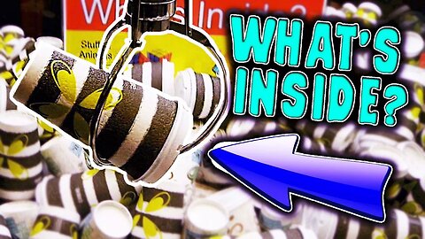 MYSTERY CUP CLAW MACHINE! THIS WAS INSIDE...