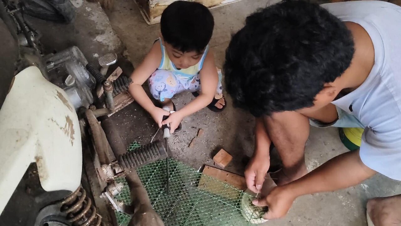 Nag-ayo si Jeffrey sa Tangkal, Si Grey Ug Ang Mga Piso Sa Helmet