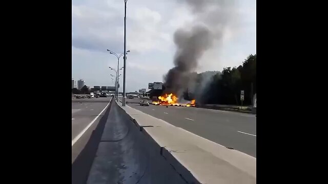 Electric Vehicles are time bombs. This is two EV’s colliding and the aftermath