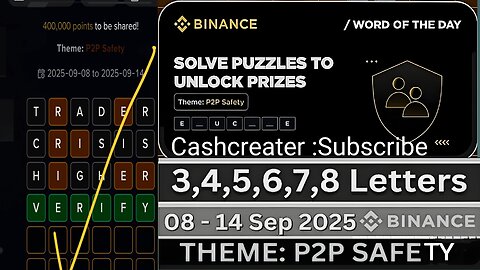 Binance Word of the Day 🌍 | P2P Safety WODL Answer & Crypto Security Tips 🔐