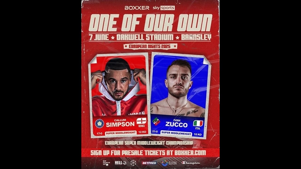 Callum Simpson vs Ivan Zucco - Jun 07 2025 - Oakwell Stadium, Yorkshire