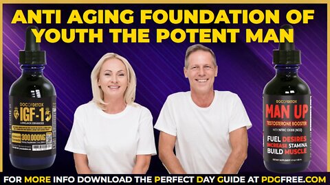IGF-1 THE ANTI-AGING FORMULA ANTI AGING FOUNDATION OF YOUTH THE POTENT MAN