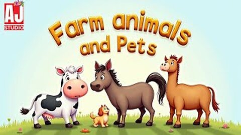 Pets Names & Farm Animals with Sounds for kids😊