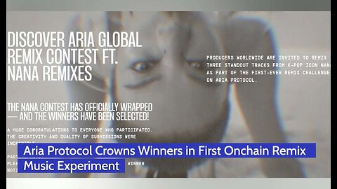 Aria Protocol Crowns Winners in First Onchain Remix Music Experiment