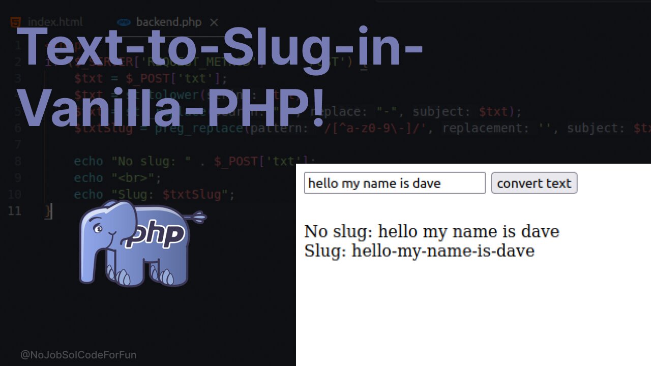 How to Create a Text to Slug Converter in Vanilla PHP