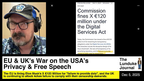 EU & UK's War on the USA's Privacy and Free Speech