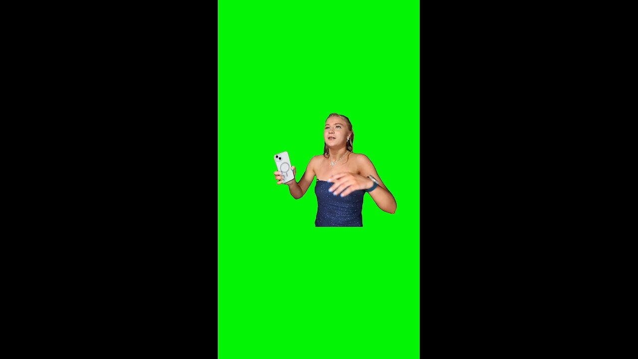 Blue Dress Girl Not Like Us | Green Screen