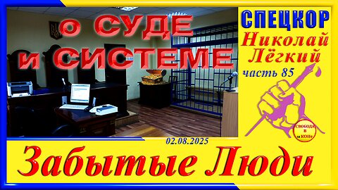 О СУДЕ и СИСТЕМЕ-ч. 85 Николай Легкий