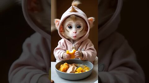 Watch this baby monkey sprinkle love with every move! ✨