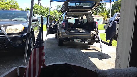 Getting car ready for camping