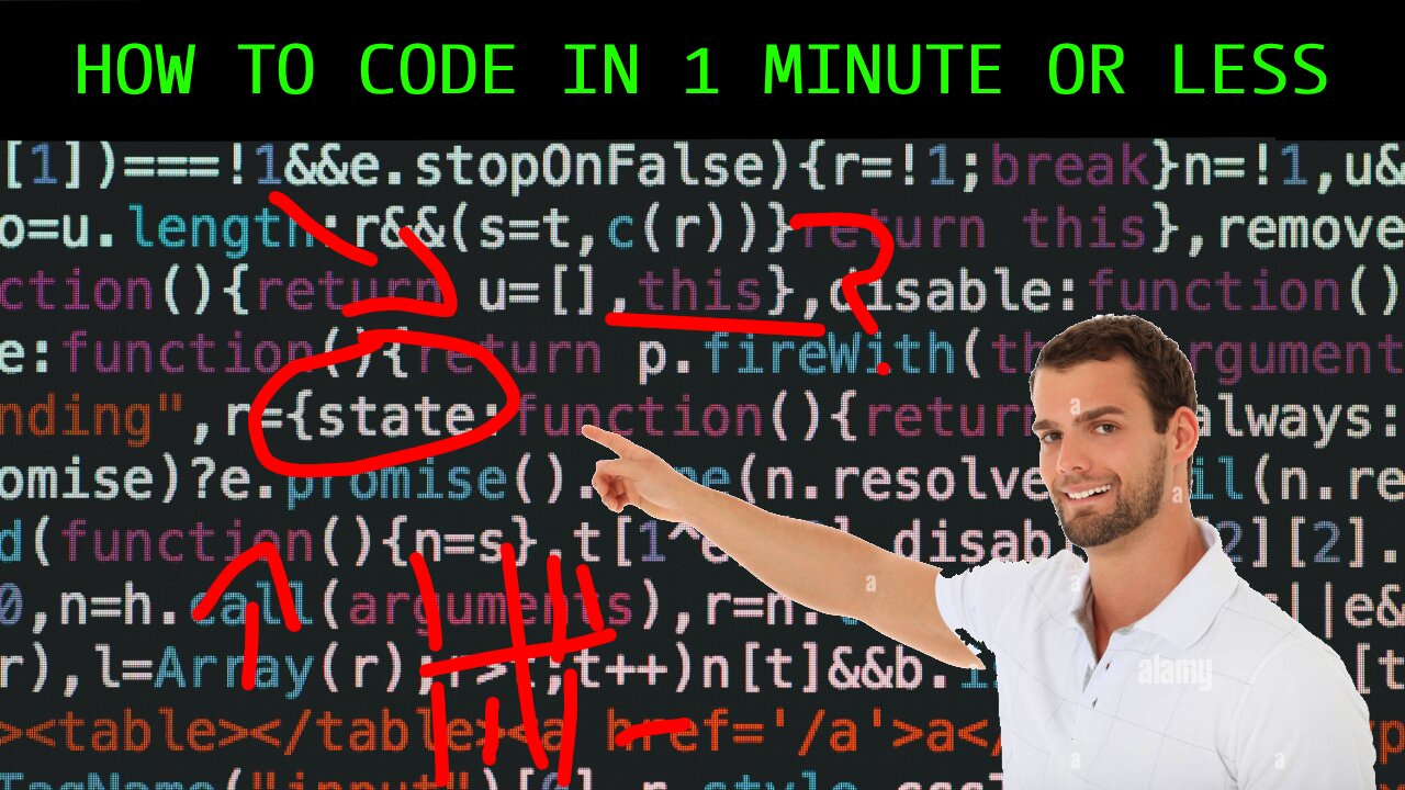 HOW TO CODE IN 1 MINUTE OR LESS!!!!