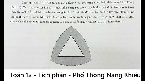 Câu 2: Cho tam giác ABC đều tâm O cạnh bằng 8cm (các cạnh được biểu diễn là