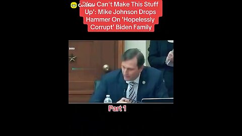 Mike Johnson Drops Hammer On 'Hopelessly Corrupt' Biden Family