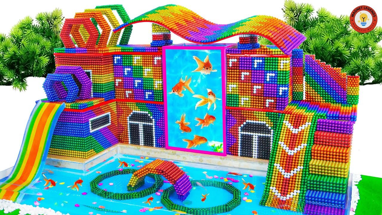 AMAZING! Build a modern 2-story villa with magnetic balls