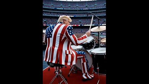 Donald Trump drumming for Mötley Crüe
