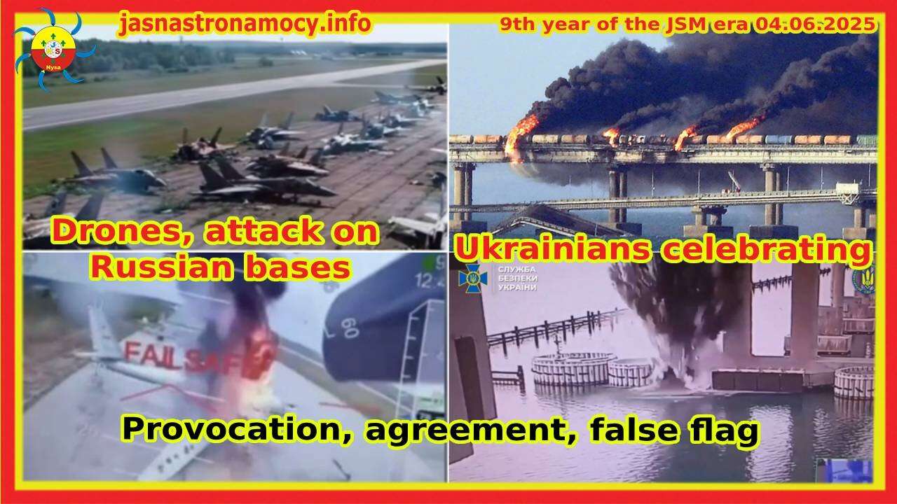 Drones attack on Russian bases. Ukrainians celebrate. Provocation. Agreement. False flag